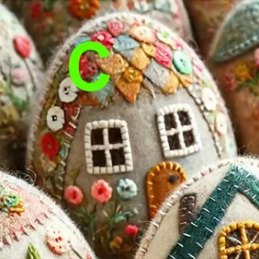 Пэчворк Фетровый Домик-Яйцо Набор для DIY Фетровый Домик-Яйцо на Пасху Домик для Цыпленка Набор для Рукоделия Ручная Вышивка Фетровые Пасхальные Яйца Набор