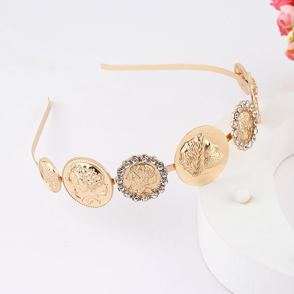 Women Korea Zinc Zinc Alloy Girls Baroque Style Head Portrait Headband Hair Accessories Hair Hoop