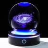 3D Galaxy Crystal Ball with LED Light Base Glass Planet Sphere Galaxy Model Figurine Night Light Astronomy Decoration Gifts