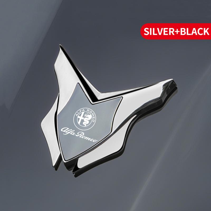 3D Metal Car Fender Badge Decal Logo Sticker For Alfa Romeo STELVIO Giulia 159 Giulietta 147 Mito 156 MTO Sportiva Accessories