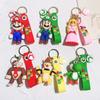 Super Mario Bros Keychain Action Figure Cute Cartoon Character Toy Doll Model Decoration Kid Birthday Gift