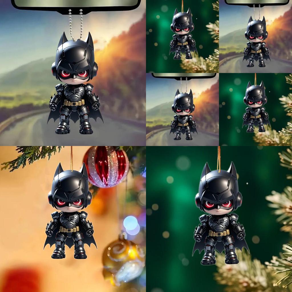 Милый мультяшный узор Бэтмена Акриловый кулон для декора интерьера автомобиля