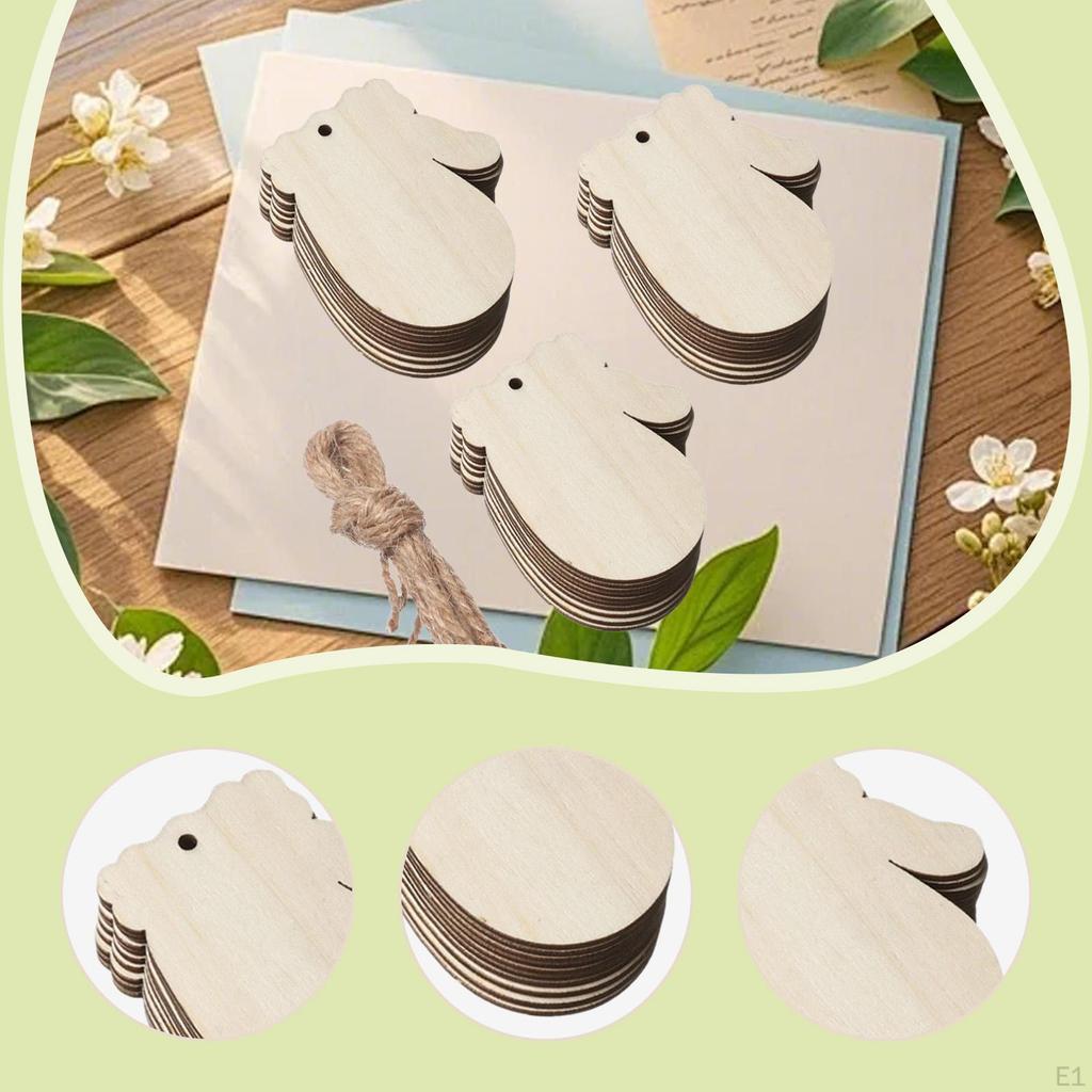 30 шт. Неокрашенные деревянные вырезы в форме перчаток, Деревянные украшения, Многофункциональные заготовки для росписи