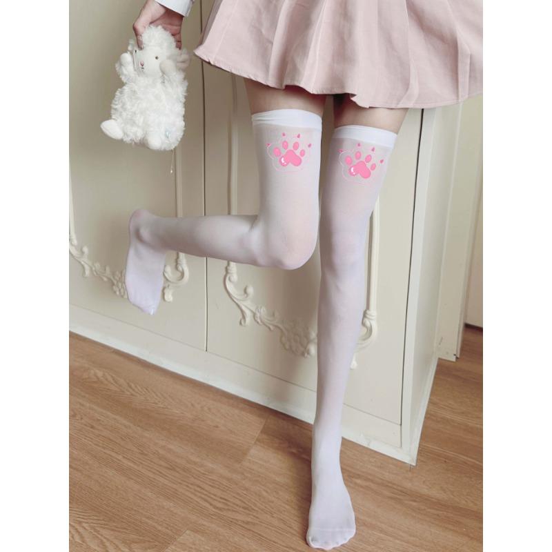 Printed Cartoon Stockings Women Y2k Girls Knee High Socks Thigh High Stockings JK Lolita Kawaii Thigh High Socks Women Stockings