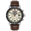 Men's 'Eco-Drive' Quartz Stainless Steel and Leather Casual Watch, Color:Brown (Model: CA0649-06X)