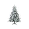 HOMCOM Sapin De Noël 180 Cm, Avec Neige Artificielle, Ignifuge, Montage Et Démontage Rapides, Base Métallique