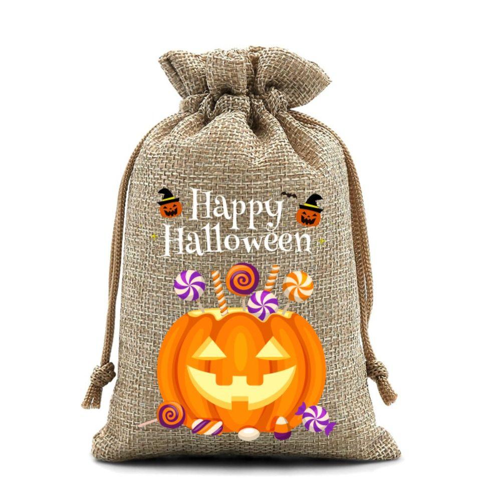 12Pcs Pumpkin Ghost Trick or Treat Candy Bag Handheld Candy Packaging Bags Kids