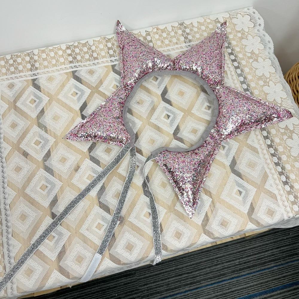 Регулируемый ободок со звездами, реквизит для фотосъемки, сверкающие аксессуары для вечеринок, мероприятия для девочек