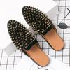 Мужские туфли на шпильках Slip On, черные, мужские, роскошные, удобные, мокасины, 7#23/10D50, балетки Paty, Zapatos Hombre