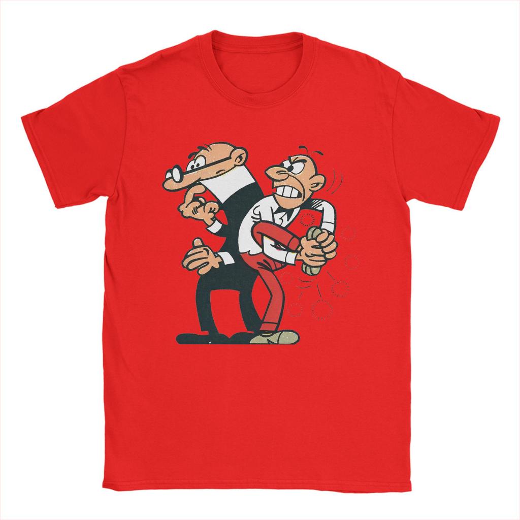 Унисекс Женская Печатная Mort Phil Mortadelo y Filemón Футболка Хлопок Футболки Одежда