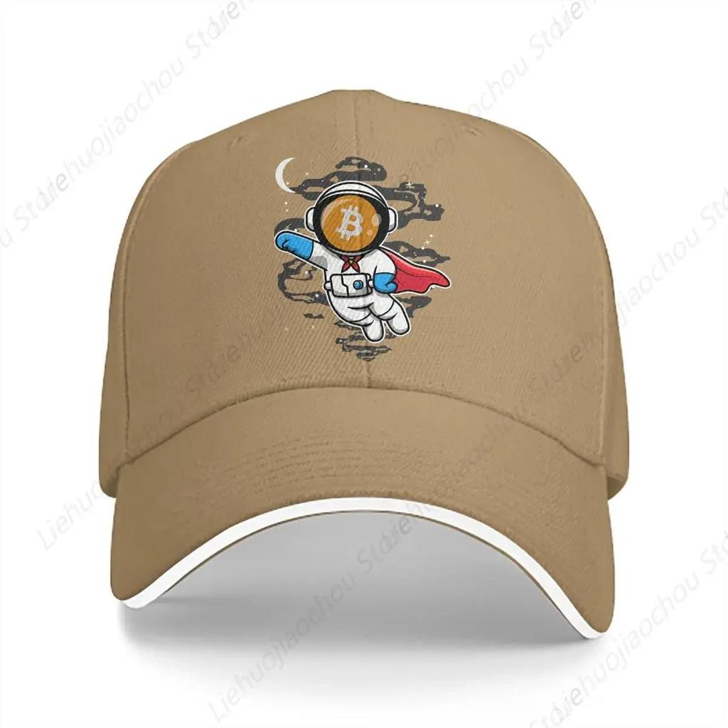 Крипто-токен To The Moon Бейсболка Унисекс Кепки Защита от солнца Snapback Смешные Астронавт Биткоин Подарки Кепки