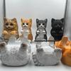 3D форма кошки Держатель для туалетной бумаги в виде кошки Простая установка Реалистичный Диспенсер для бумажных полотенец для ванной Комнаты Многофункциональный Смола
