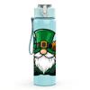 1PC Saint Patricks Gnome Clover Pattern 750ml Color Plastic Sports Water Bottle Leakproof Flip Straw Lid Suitable for Sports Office Home Use