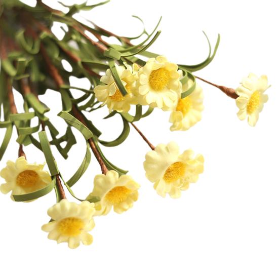 Искусственный поддельный шелковый букет ромашек для украшения дома, свадьбы, вечеринки, 8 головок