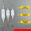 3pcs Set Yellow Foam Ball Luminous Bait Cage 3pcs Set Clear Cap Feeder  Saltwater Fishing