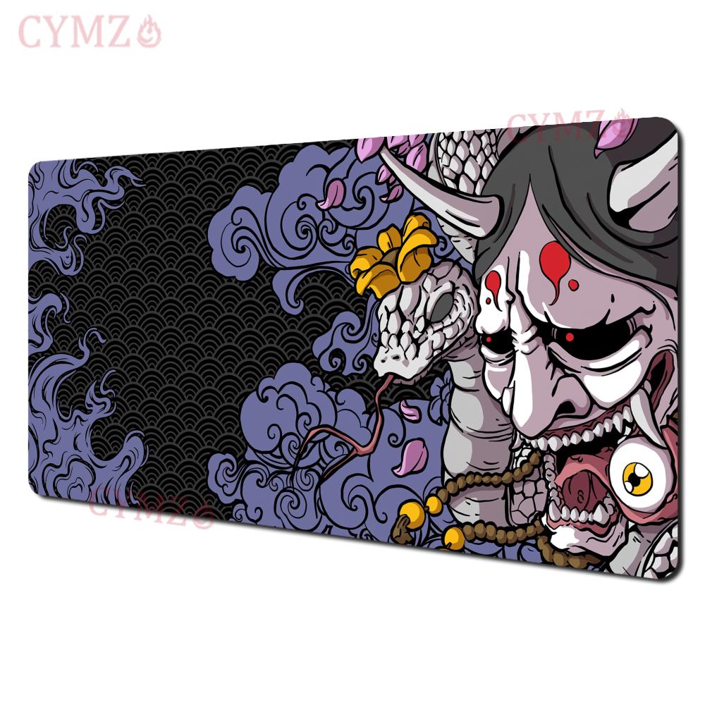 Japanese devil illustration Mouse Pad Desk Mat NonSlip Durable pc desk accessories Gaming mats suitable for office and games