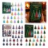 Surprise Mystery Boxes Christmas Tree Advent Calendar, Contain 24 Ornaments Blind Box, Holiday Gift for Kids Plastic Festive Tabletop Display Set Home