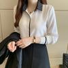 2024 Women's Long Sleeve White Chiffon Formal Shirt - Stylish Spring/Autumn Blouse