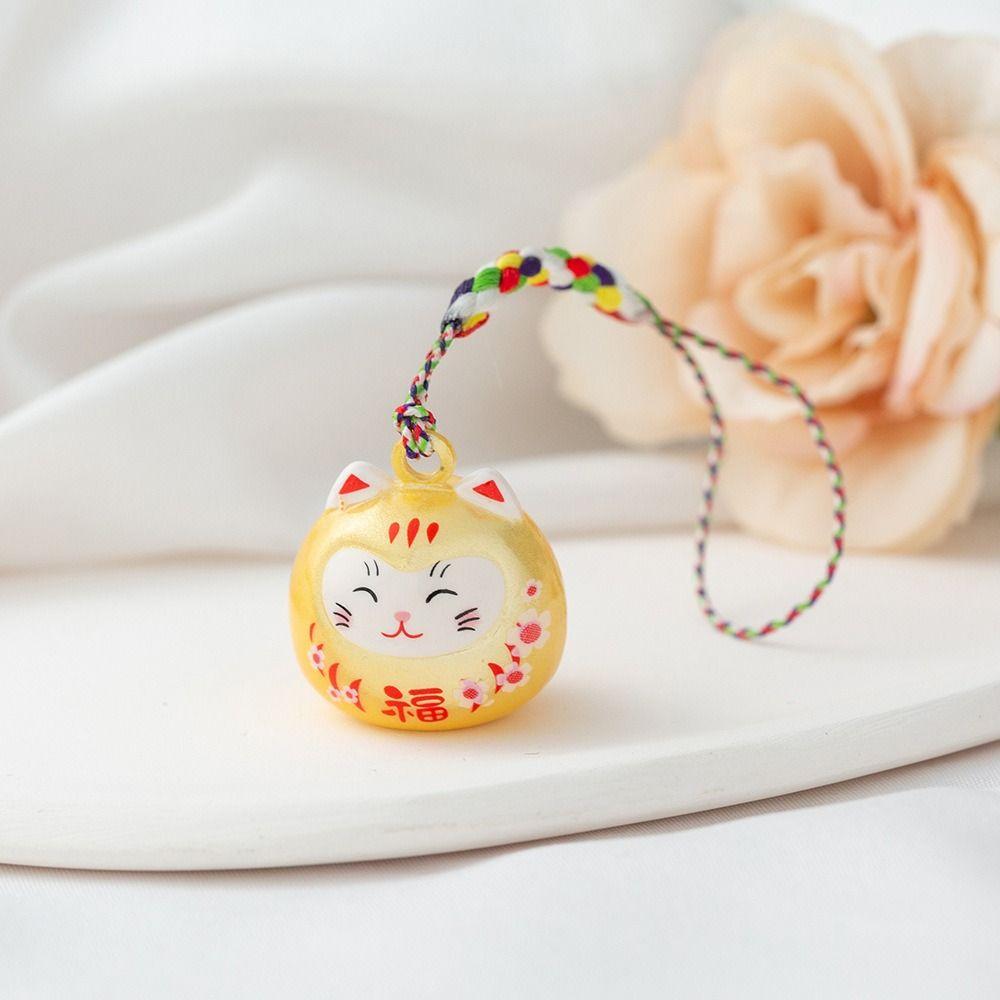 Creative Gift Cat Bells Pendant Bring Wealth Car Bag Pendant Key Chain Lucky Cat Keychain