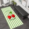 Cute Dot Lace Bow Strawberry Runner Rug Fruit Print Non Slip Long Floor Mat Kids Bedroom Kitchen Sweet Home Decor