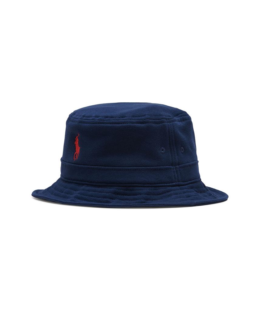 POLO RALPH LAUREN Панама-ведро из смесовой хлопковой флисовой ткани - Темно-синий