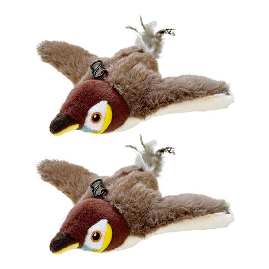 1 шт/2 шт интерактивная щебечущая игрушка для кошек-птиц электрическая симуляция плюшевые животные сенсорная активация