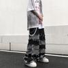 Men's Spring and Fall Temperament Fringe Pants Draped Lazy Wind Hip-hop Sense of Wide-leg Jeans