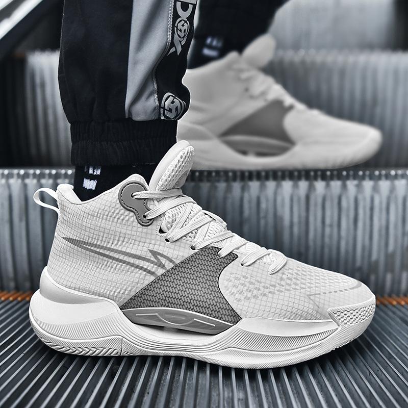 Foreign Trade New Ultra-light Actual Basketball Shoes Breathable High-top Wear-resistant Men's Sports Shoes Basketball Shoes for Men and Women