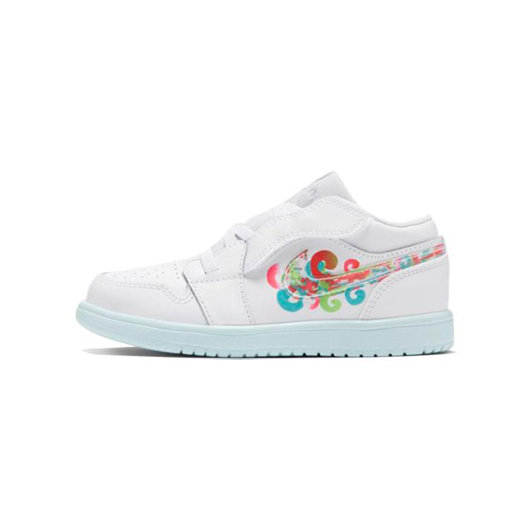 Jordan Air Jordan 1 Slip Resistant Abrasion Resistant Balance Low top Basketball Toddler Shoes White Infant And Toddler CI3436-184
