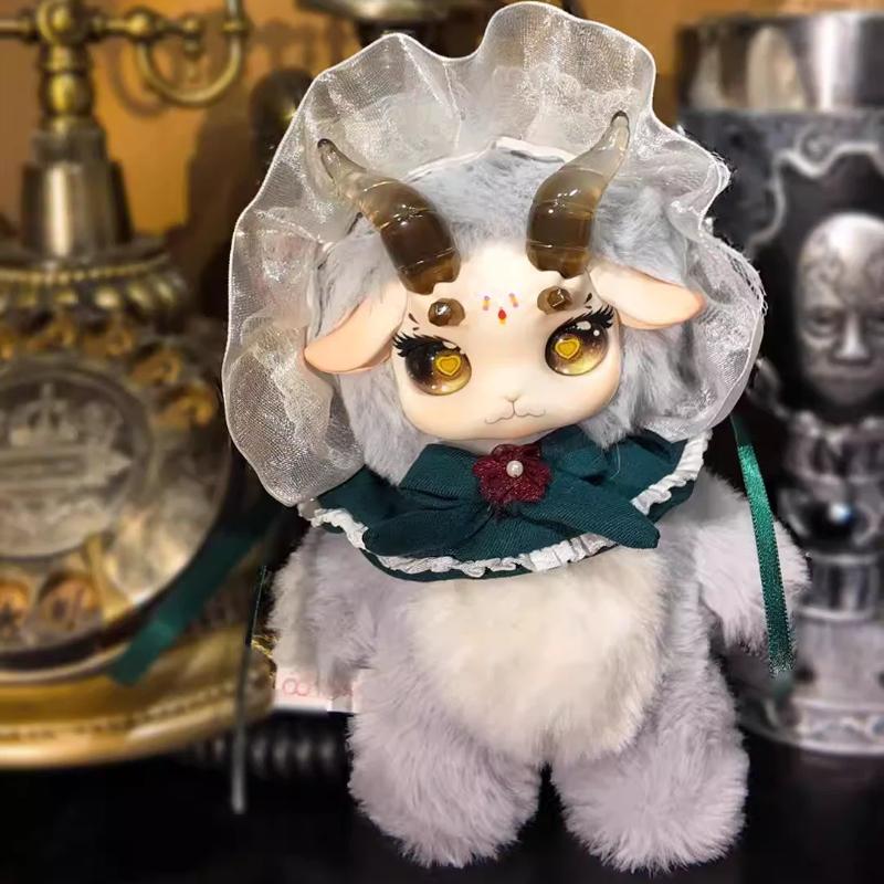 Fecoco Настоящая Серия Овечек Плюшевая Слепая Коробка Дизайн Ведьмин Вуаль Серый Розовый Коллекционная Игрушка Новогодние Подарки Для Детей Девочек