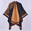 Autumn and Winter Double-sided Thickened Warm Shawl Cape Simple Split Imitation Cashmere Scarf Cape Shawl Hot