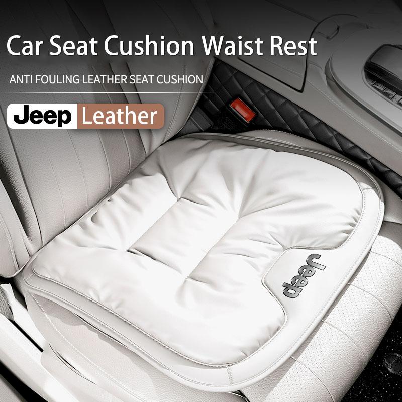 Car Seat Cushion Cover Breathable Leather Protector Mat For Jeep Grand Cherokee Wrangler JK Gladiator Compass Renegade Patriot