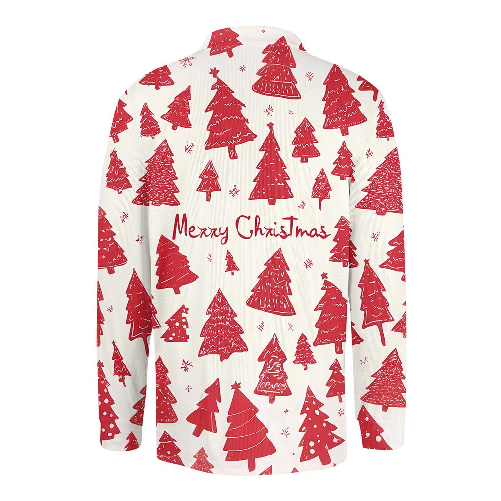 Men's Casual Style Solid Color Loose Shirt Long-sleeved Top