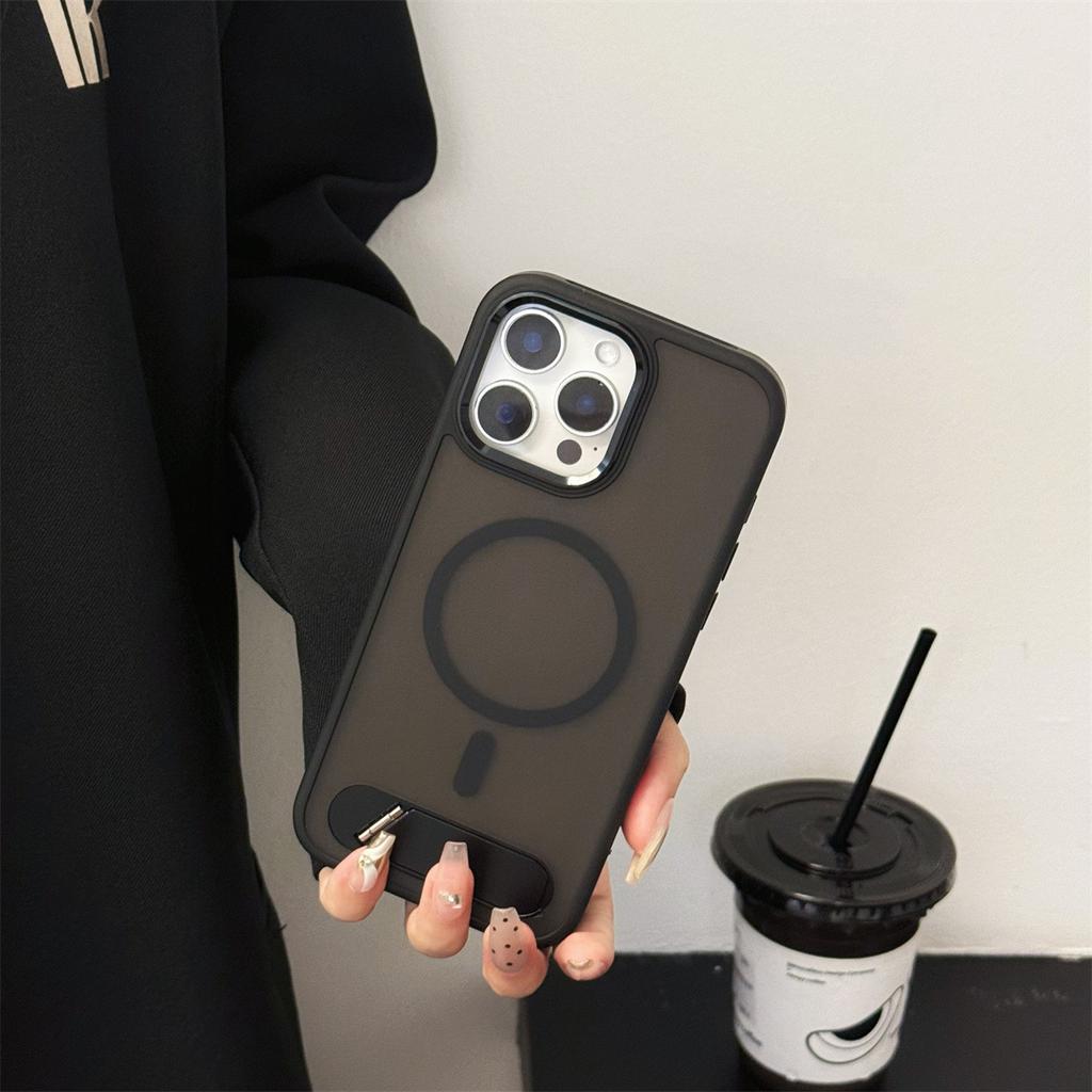 Magnetic Invisible Stand Phone Case Suitable for IPhone16 Shell, 15promax Protective Case and Apple 14 Simple Case