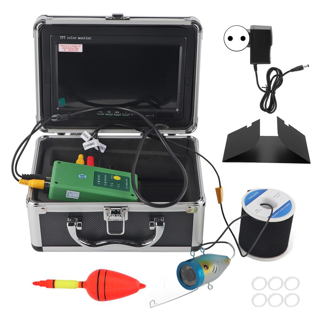 7in Underwater Fishing Camera 1000TVL 30 LEDs IP68 Waterproof Color Monitor 100?240V