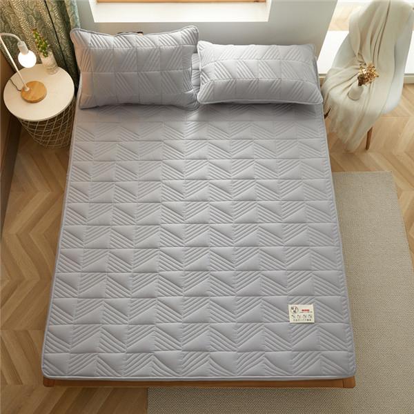 Утолщенный хлопковый наматрасник, стеганый, из мягкого соевого волокна, эластичный резиновый, мягкое покрывало, простыня на подкладке для кровати (Нет наволочки)