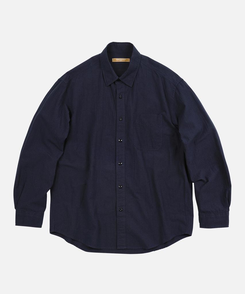 FRIZMWORKS Og Dobby Weave Seersucker Shirt _ Navy