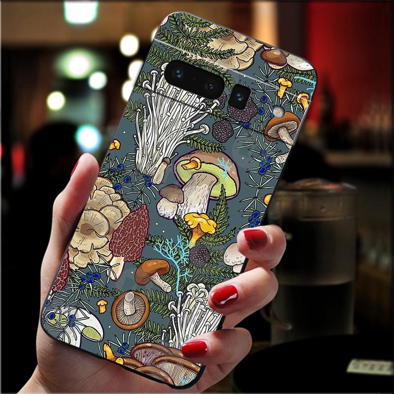 Phone Case for Google Pixel 10 9 Pro XL 9A 8 7 6 Pro Pixel 8A 7A 6A Pixel 8 7 6 5 Mushrooms Case
