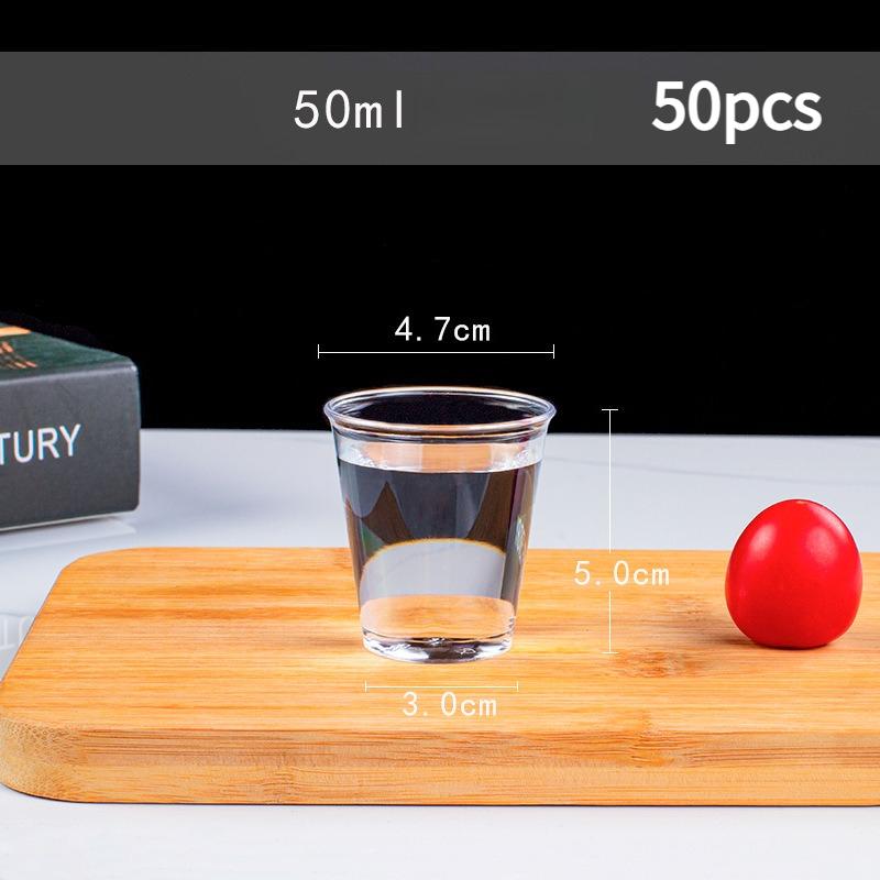 Eco-friendly Clear Plastic Disposable Party Shot Glasses Jelly Cups Tumblers Birthday Kitchen Accessories High Temperature Resistant Tea Cup for Drink