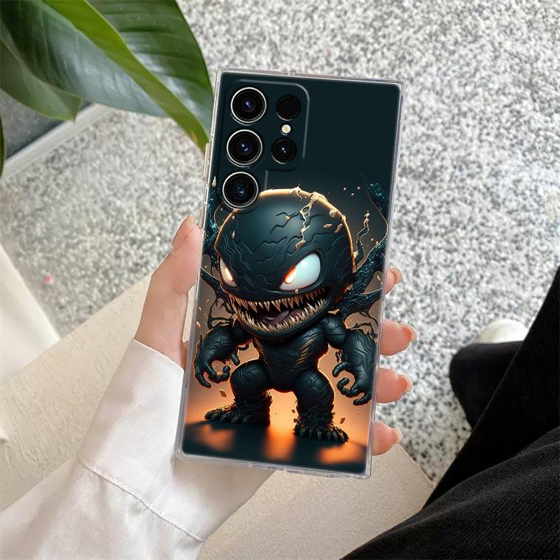 Baby Cute Marvel Groot Deadpool Transparent Case For Samsung Galaxy S26 S25 Ultra S24 S22 S26 Plus S20 S23 S21 FE 5G Clear Cover