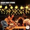Solar String Lights Outdoor 50LED Crystal Globe Light 8 Modes Waterproof Patio Lights for Garden Yard Christmas Party Decor