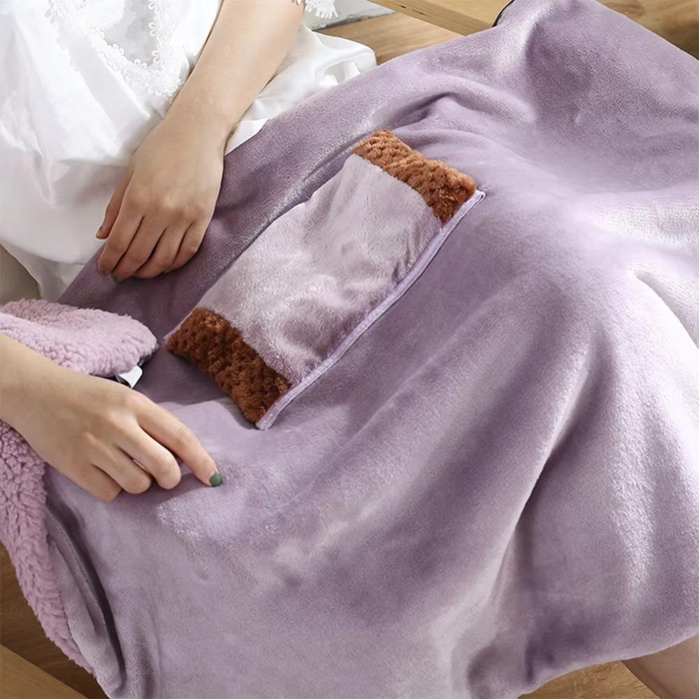 with Hand Warmer Pocket Electric Blanket USB Charging Winter Warming Blanket Knee Blanket  Office