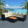 Day and Night - Day and Night 4-piece Garden Furniture Set and Black Synthetic Rattan Cushions