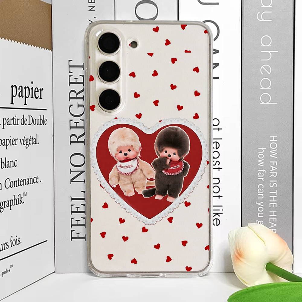 Cute M-Monchhichis For Samsung Galaxy A52 A12 A51 S21 Edge S22ULTRA S23 S20LITE Plus Ultra Transparent Cover