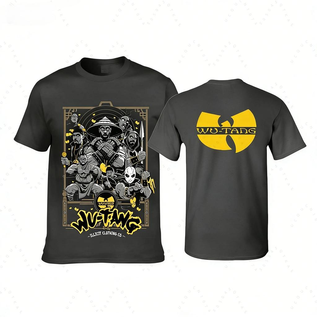 Постер альбома Wu Tang Clan Периферия Печатная футболка Классический уличный Хип-хоп Музыка Модная футболка Мужская Женская Оверсайз Харадзюку Топы