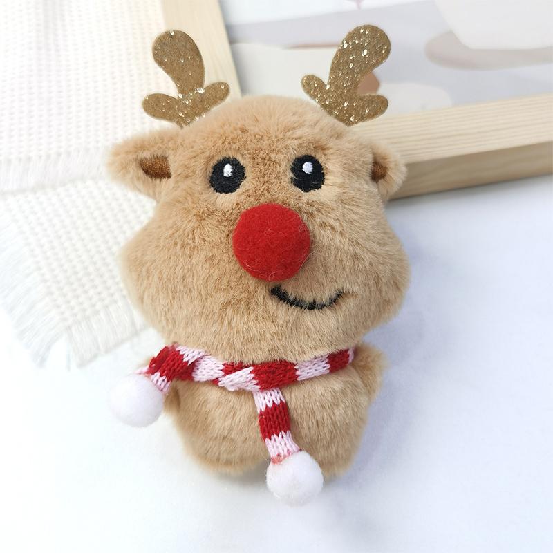 Милый мультяшный плюшевый кулон рождественская елка снеговик лось брелок рюкзак шарм украшение для вечеринки детская игрушка подарок