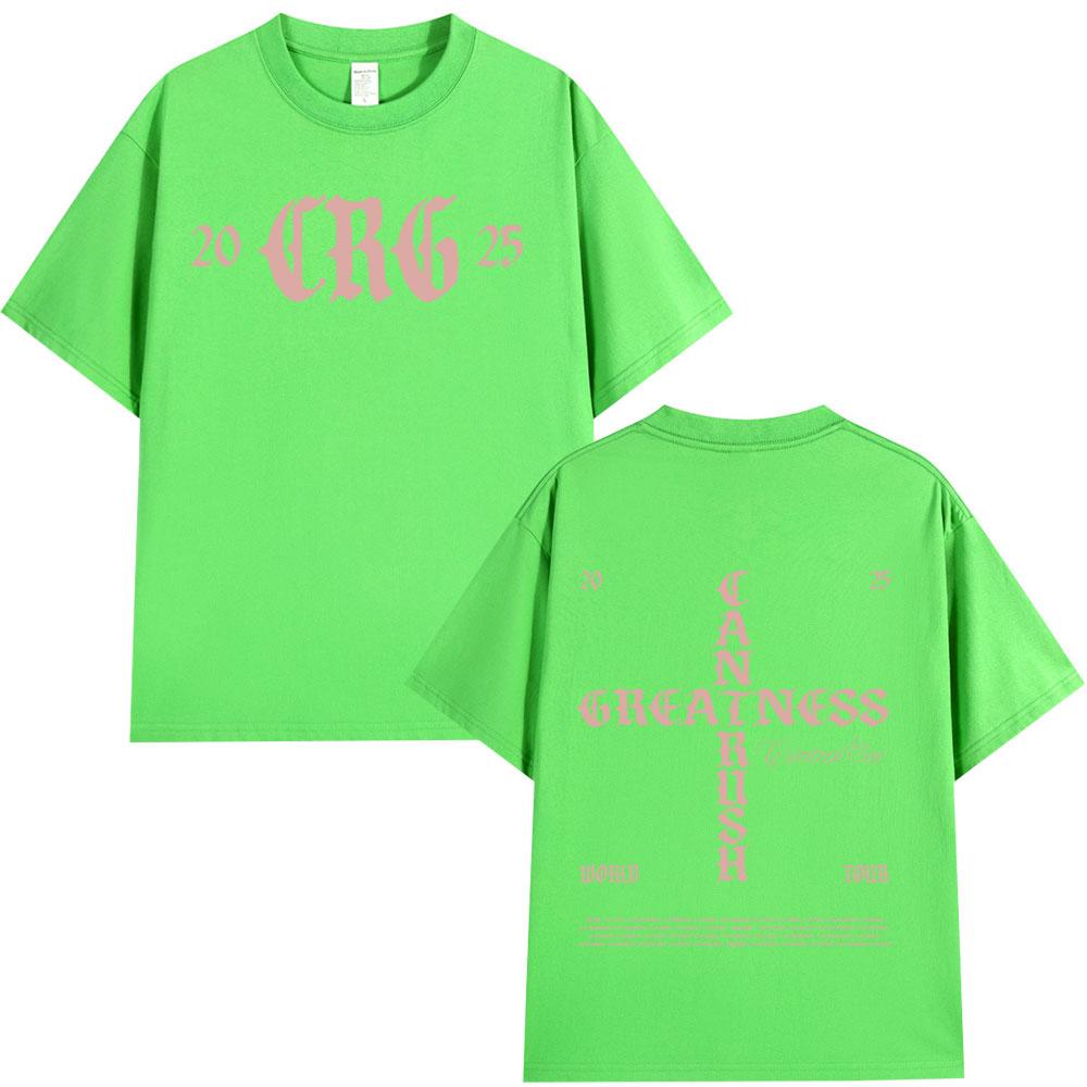 Футболка Central Cee CAN'T RUSH GREATNESS World Tour 2025 для мужчин и женщин, модная хип-хоп футболка, летняя, 100% хлопок, свободный крой.
