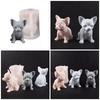 Silicone Candle Mold Bulldog Shape Clay Mould Hand-Making Supplies Suitable for Birthday Party and Festival Celebrations