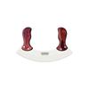 Tramontina Mezzaluna Pizza Wooden Dishwasher Made in Natural Product Chopper, Cutter, Multi-Purpose Knife, Handle, 25cm, Red, Safe, Durable, Brazil,