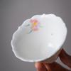 White Porcelain Handmade Master Cup Household Hand-painted Flower Mouth Teacup Luxury Cute Cup Smelling Cup Tableware Crafts